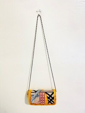 Anthropologies Clutch Patchwork Crossbody Bag.